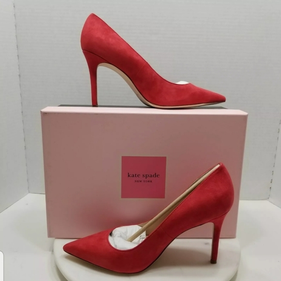 kate spade Shoes - NIB Kate Spade Vivian 7M Red Suede stiletto 3.5"